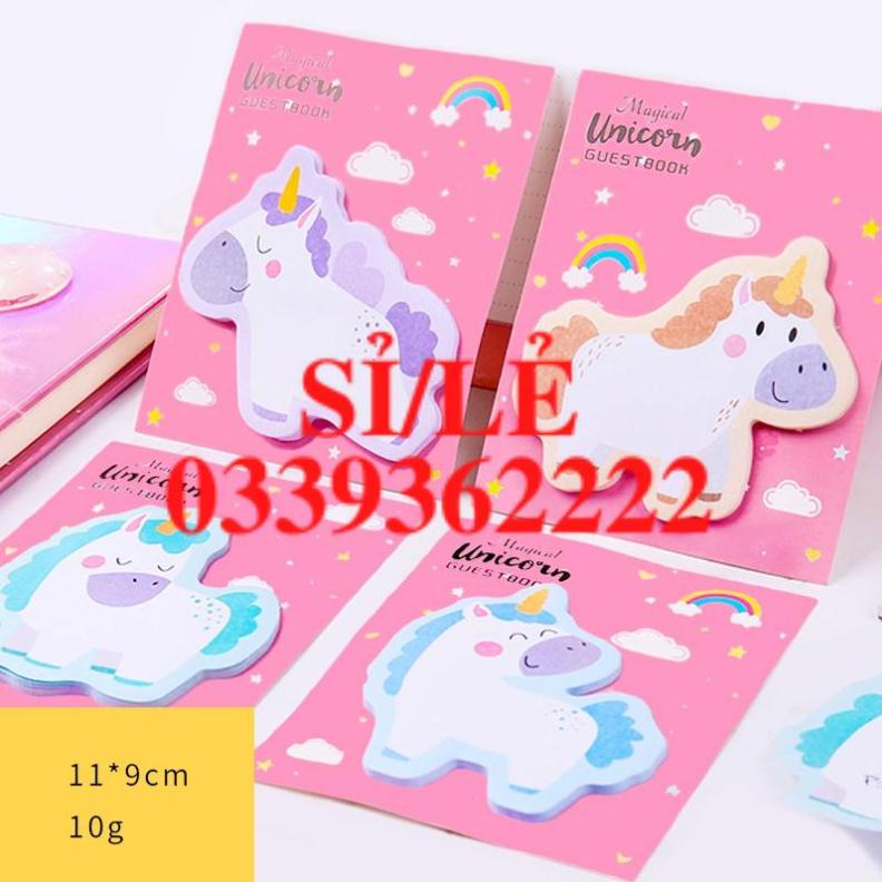 [ COCOLOVE ] Tệp giấy ghi chú UNICORN hoạt hình 30 tờ tiện lợi (GGC30)  HAIANHSHOP