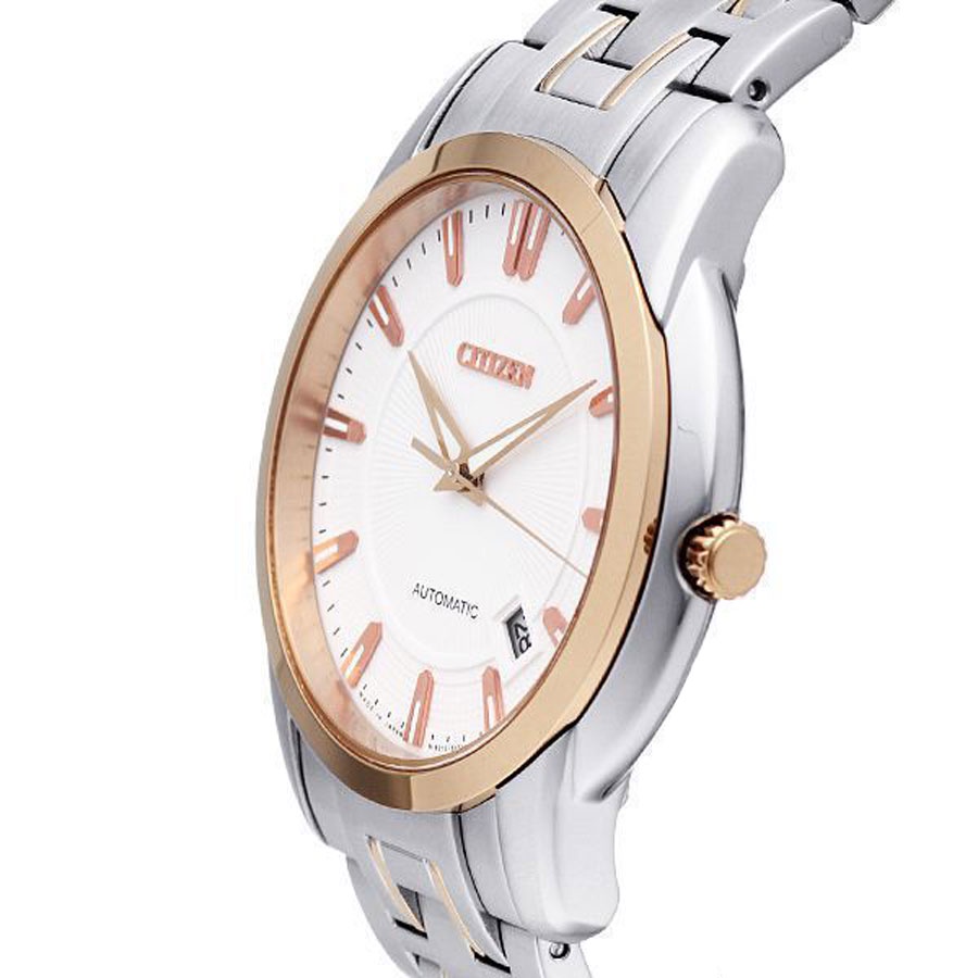 Đồng Hồ Nam Citizen Dây Thép Không Gỉ NB0024-54A - Mặt Trắng (Sapphire)