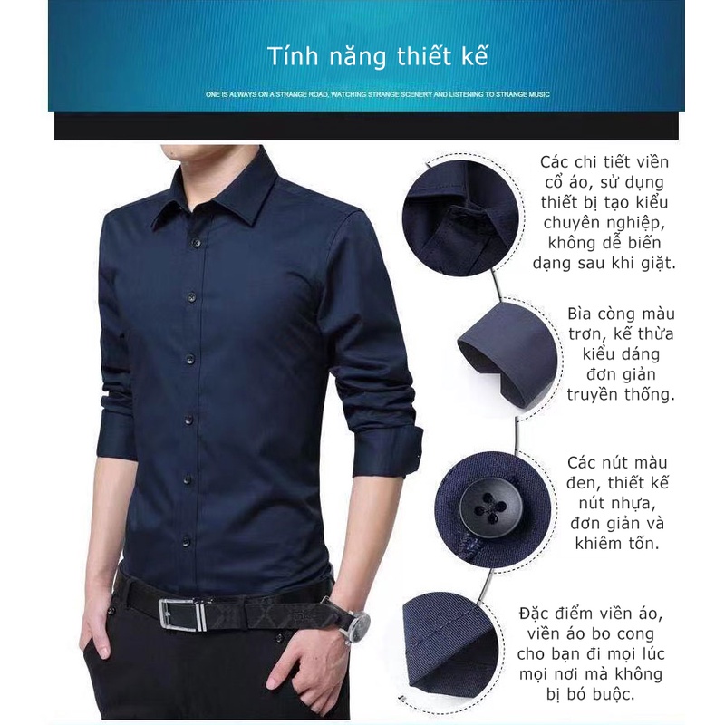 Áo sơ mi nam, Thời trang Hàn Quốc, phù hợp với quần áo văn phòng