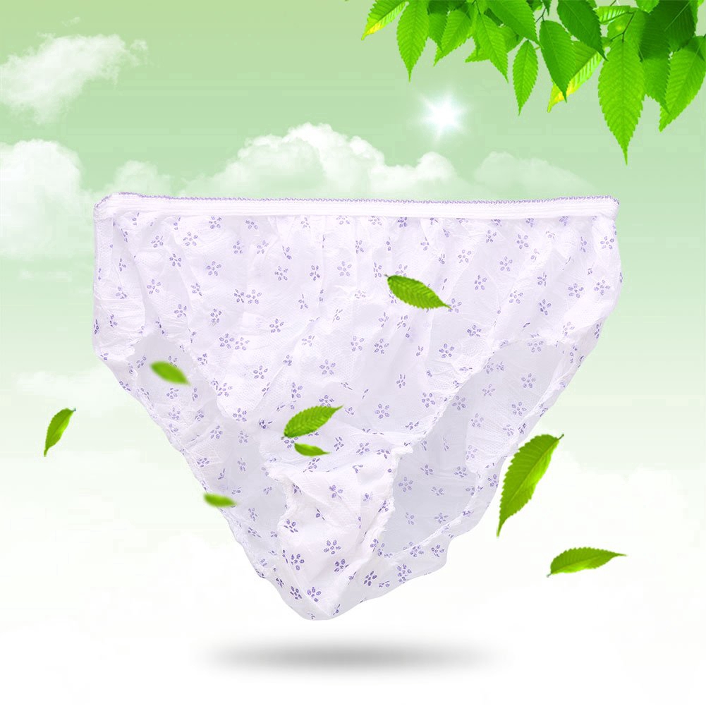7pcs/lot Wrapped Travel Disposable Panties,Women's Cotton Prenatal Postpartum Brief Panties,Ladies Paper Underwear,