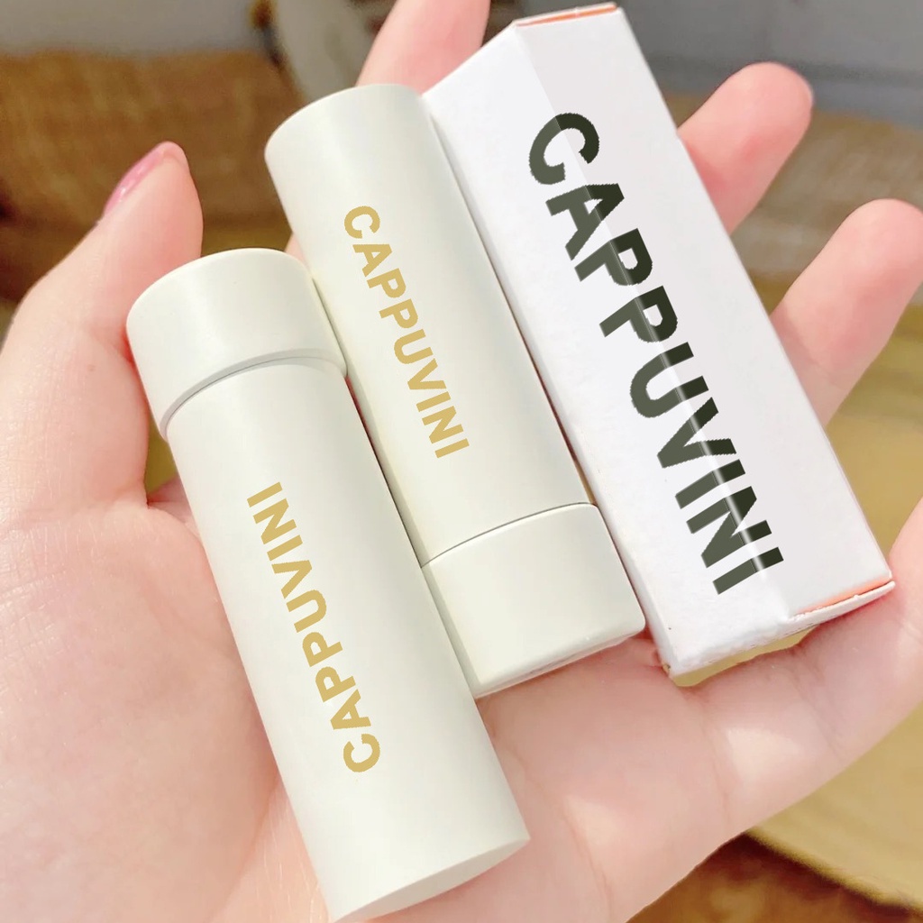 Son dưỡng môi Cappuvini hương đào dưỡng ẩm làm mờ đường viền môi