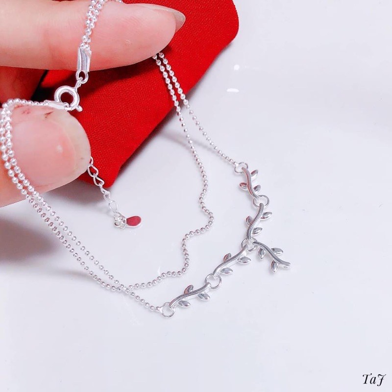 Lắc chân lá bi , hàng bạc ý cao cấp ( ảnh thật)