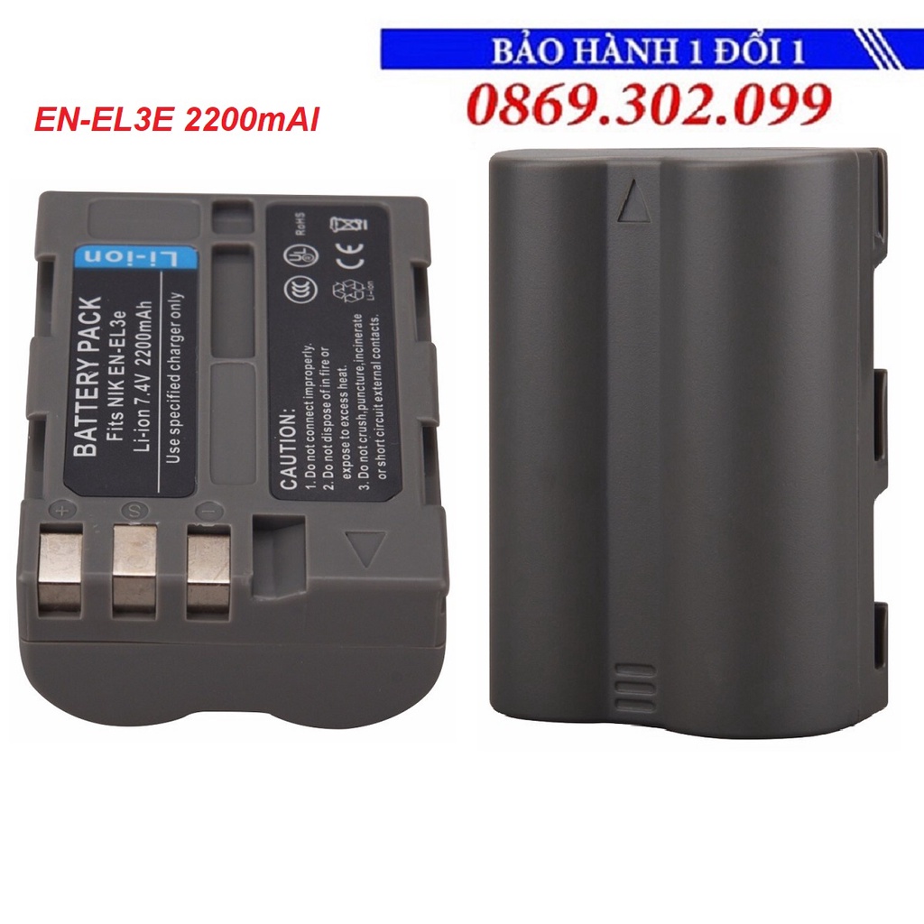 Pin Cho Máy Ảnh Nikon Li-ion 7.4V 2200mAh EN-EL3E