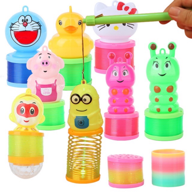 Lồng đèn NOEL Trung thu lò xo thần kỳ có đèn cinnamoroll, kitty, minion, doreaon