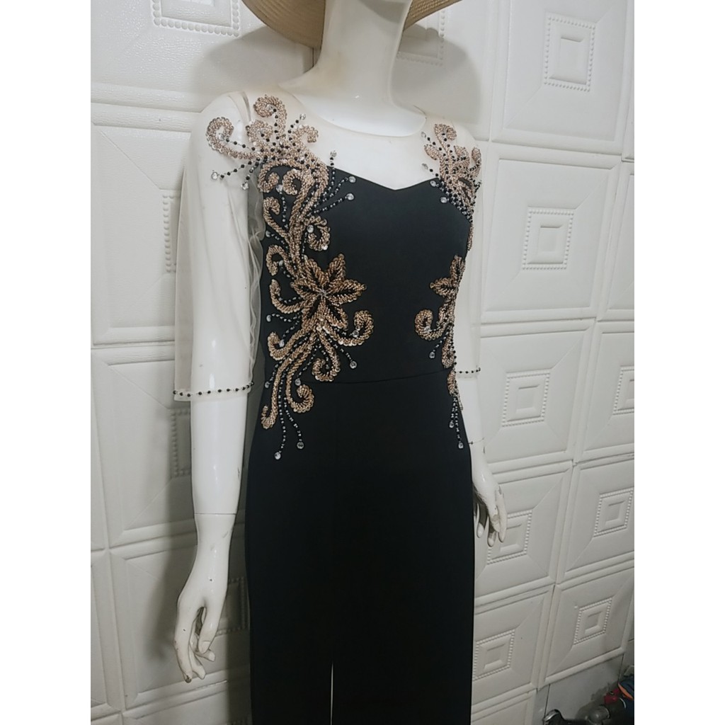 Đầm trung niên dạ hội đính phale sang trọng