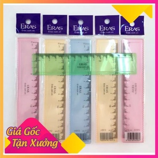 Thước kẻ màu 15cm e906 eras nhựa dẻo chính hãng