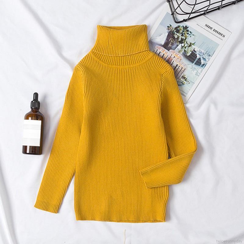 Áo len dài tay cổ lọ dễ thương thời trang dành cho bé