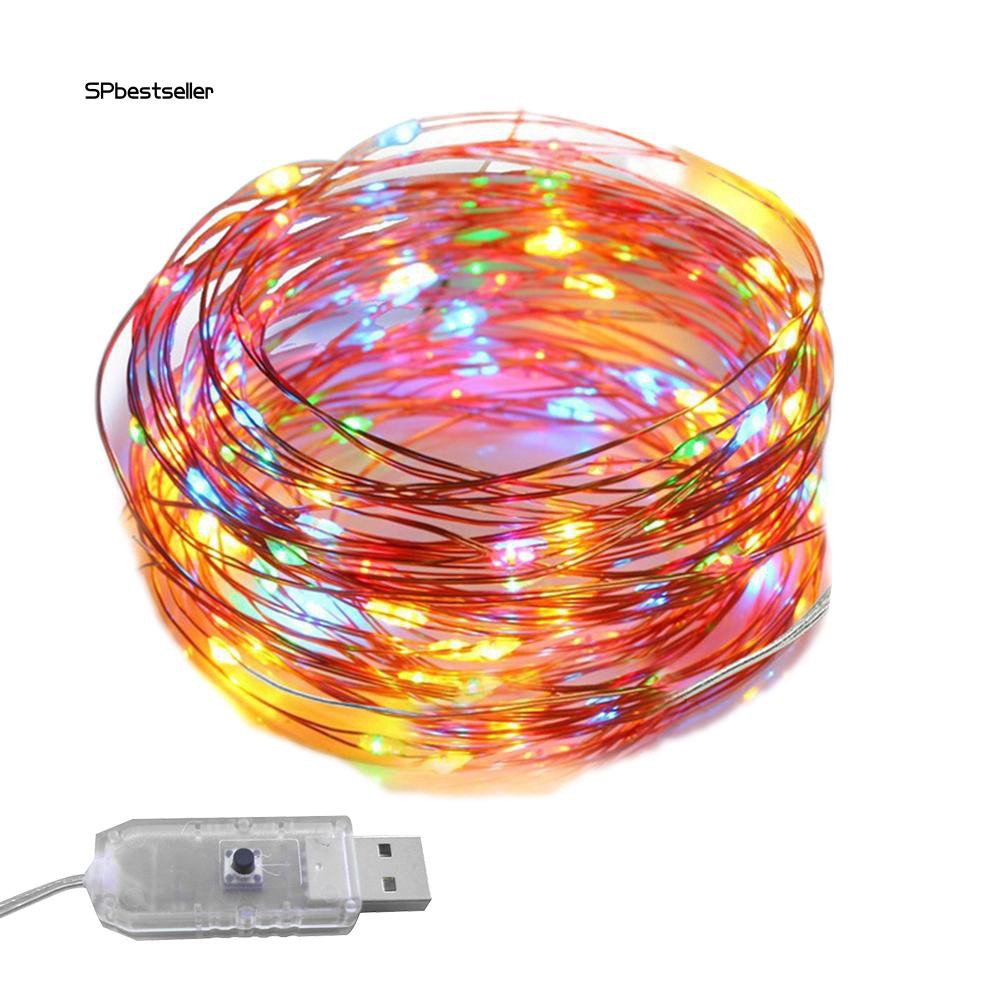 Dây đèn led phát sáng trang trí tiệc giáng sinh SPBS_5 / 10m USB