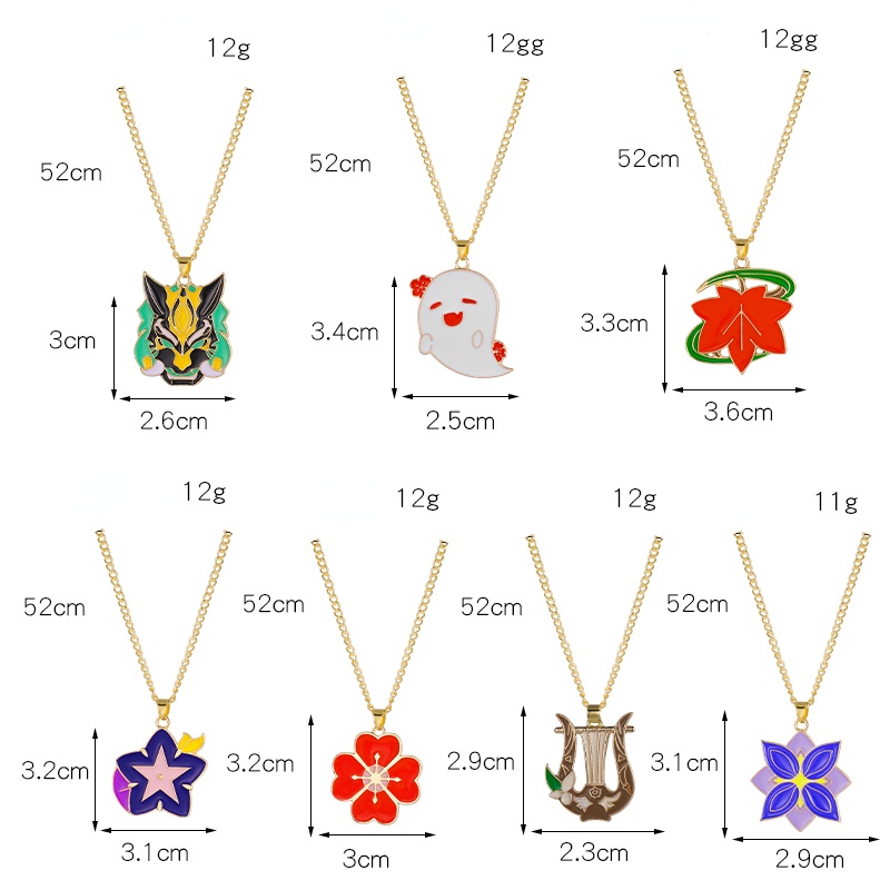 Vòng cổ Thép Không Gỉ Mặt Hình Lá Phong Trò Chơi Anime Genshin Va Chạm Quà Tặng Trang Sức Cho Người Hâm Mộ