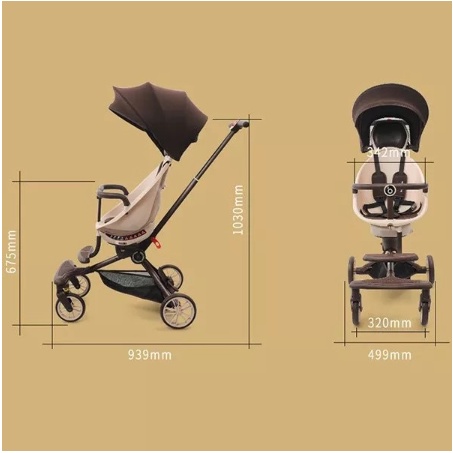 Xe Đẩy 2 Chiều Gấp Gọn CAO CẤP Cho Bé Baobaohao V5/V8/V18 - Hàng Chính Hãng - BẢO HÀNH 12 THÁNG