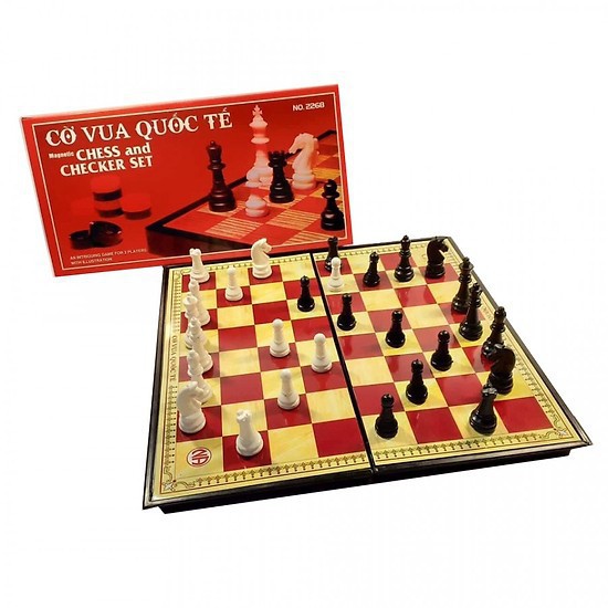 [ Gía siêu rẻ ] BỘ CỜ VUA NAM CHÂM HỘP ĐỎ No.3210 ALS