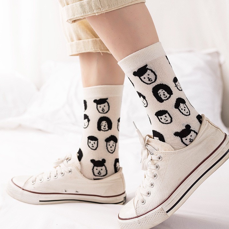 [ SIÊU HOT ] COMBO 4 ĐÔI TẤT NAM NỮ HỌA TIẾT CUTE UNISEX CỰC NGẦU