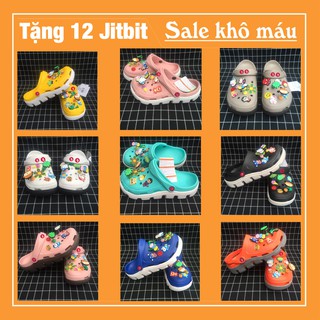 Dép sục, dép quai ngang phong cách thể thao thời trang dành cho cả nam và nữ, Tặng 12 Jitbitz 2D kèm Hộp