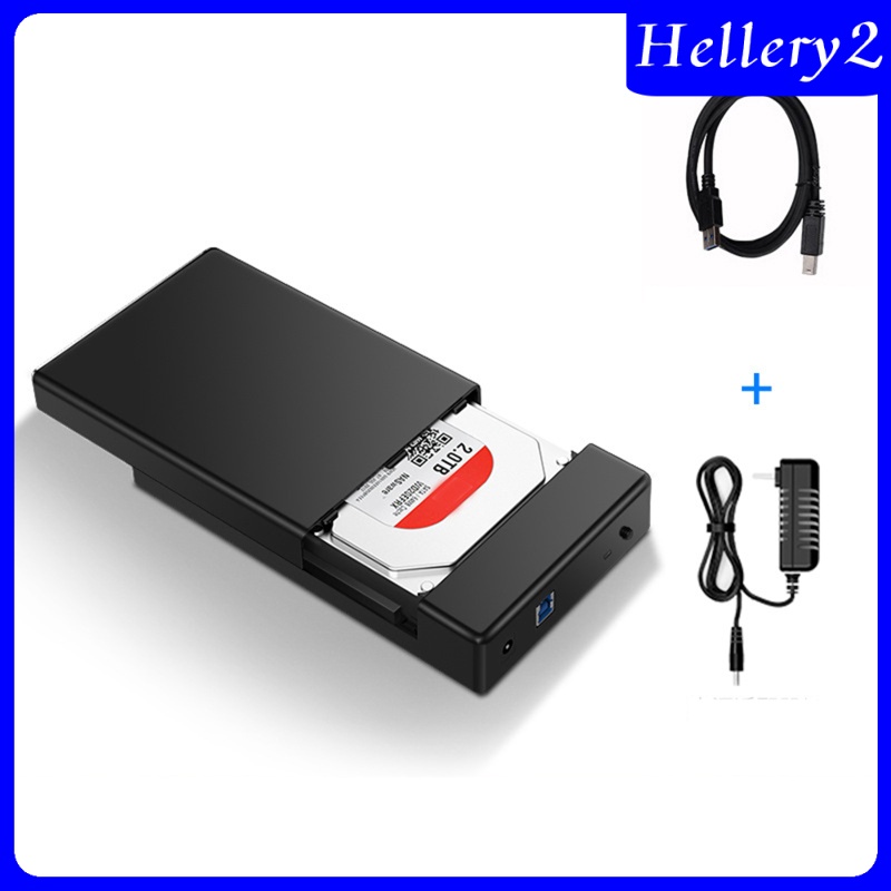 [HELLERY2] ABS External Hard Drive Enclosure 12V Adapter Support UASP for SATA III SSD