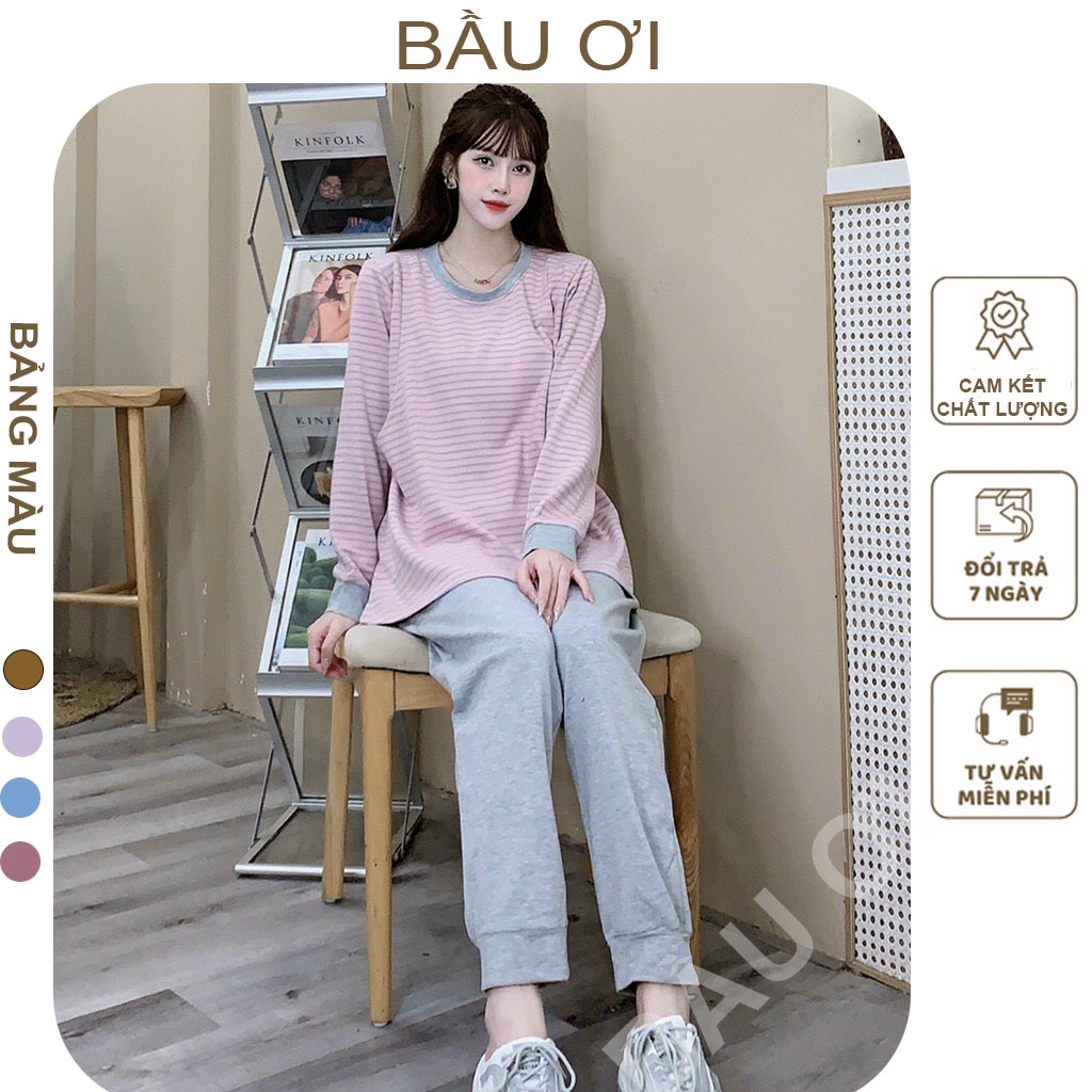 [BAUOI B29] BỘ ĐỒ BẦU NỈ DA CÁ BO GẤU CÓ CHỈNH CHUN THIẾT KẾ TRẺ TRUNG NĂNG ĐỘNG - BỘ BẦU THU ĐÔNG TRƯỚC VÀ SAU SINH
