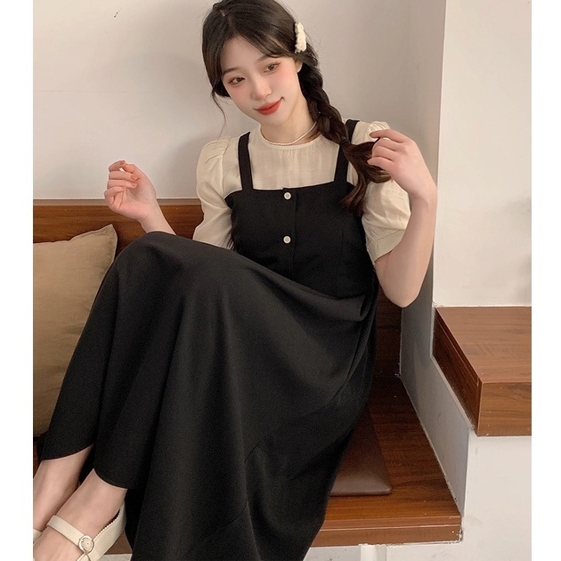 Đầm midi ZHELIHANGFEI dáng chữ A xinh xắn thời trang mùa hè dành cho nữ