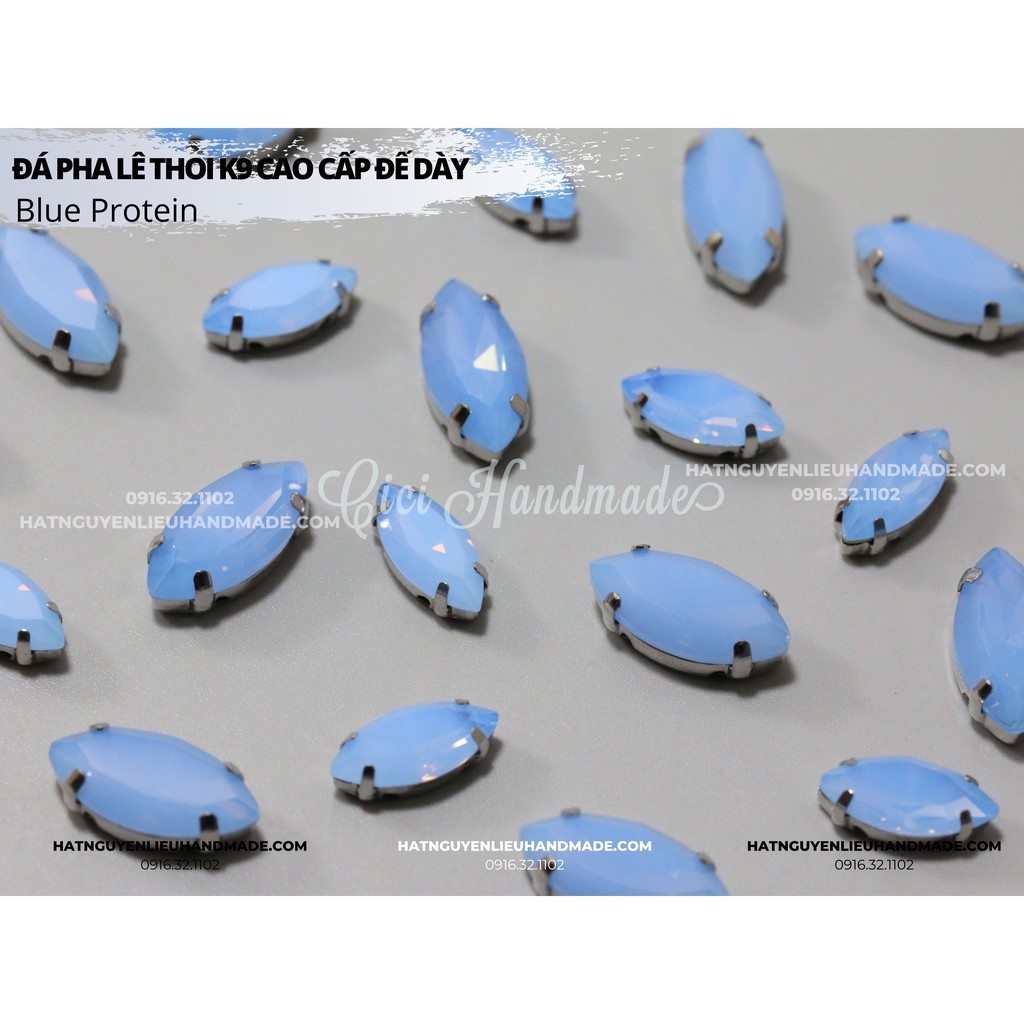 Hạt pha lê thoi đá K9 cao cấp đế dày Cici Handmade hạt đính kết phụ kiện DIY nguyên liệu tự làm