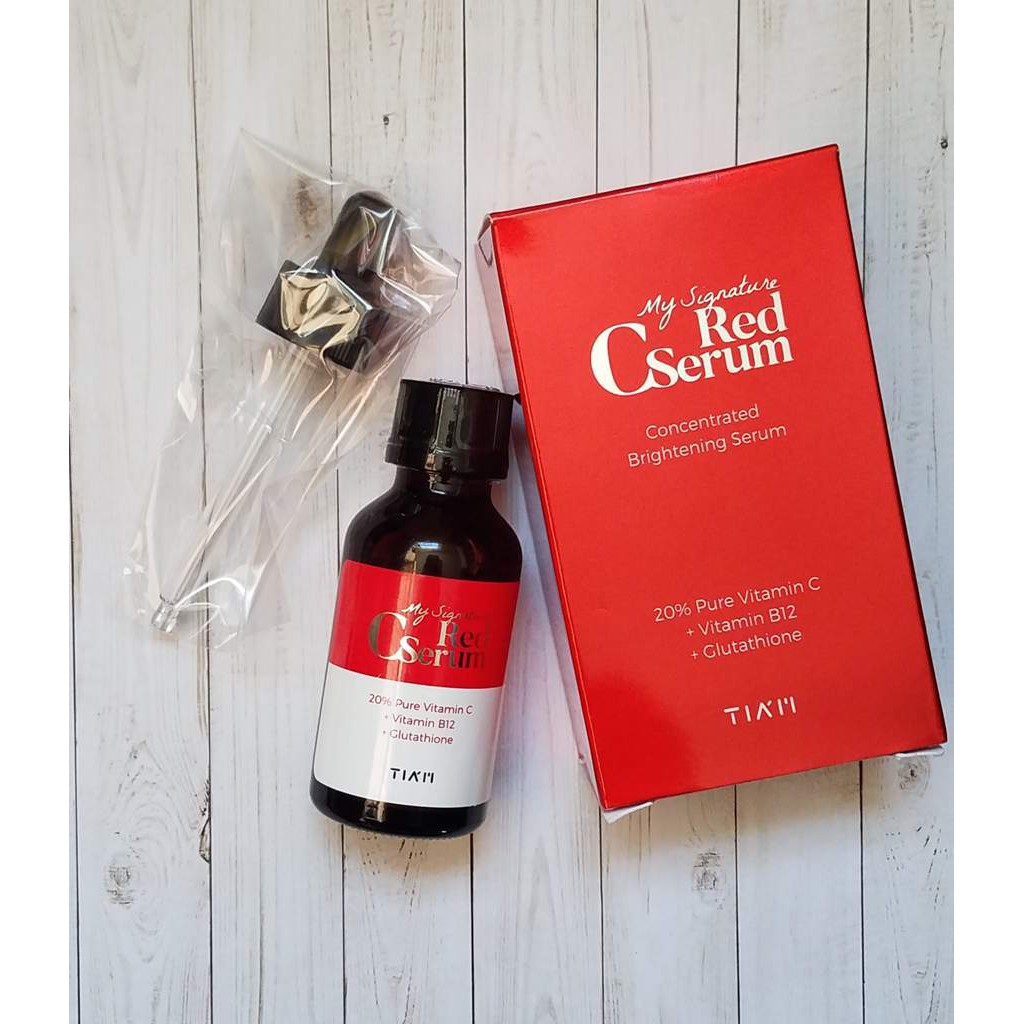 Tinh chất phục hồi dưỡng trắng sáng da, mờ vết thâm Tiam My Signature Red C Serum 30ml chính hãng | BigBuy360 - bigbuy360.vn