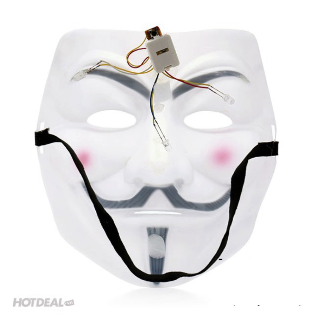 MẶT NẠ HÓA TRANG HACKER anonymous màu trắng (bán sỉ 9k)