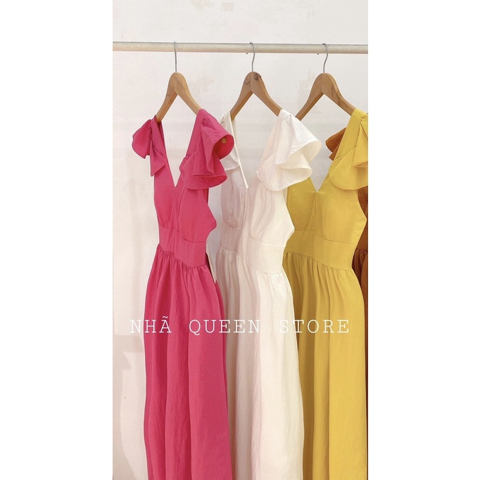 Đầm maxi cánh tiên cổ tim dáng xòe váy đi biển nữ dáng dài màu siêu trend TH510 | BigBuy360 - bigbuy360.vn
