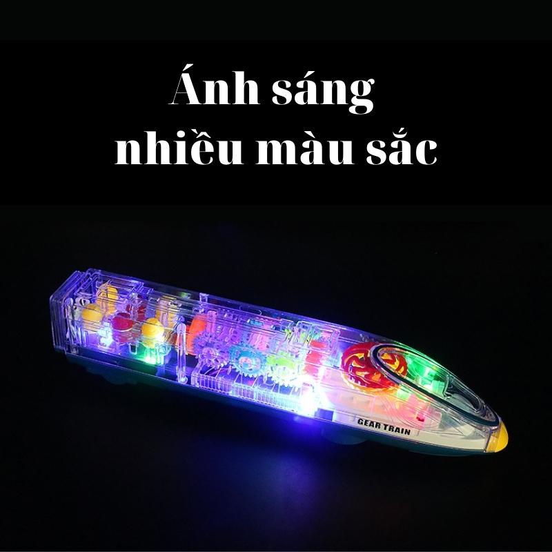Xe lửa, tàu hỏa, tàu cao tốc, xe tàu điện trong suốt chạy PIN, có nhạc, đèn