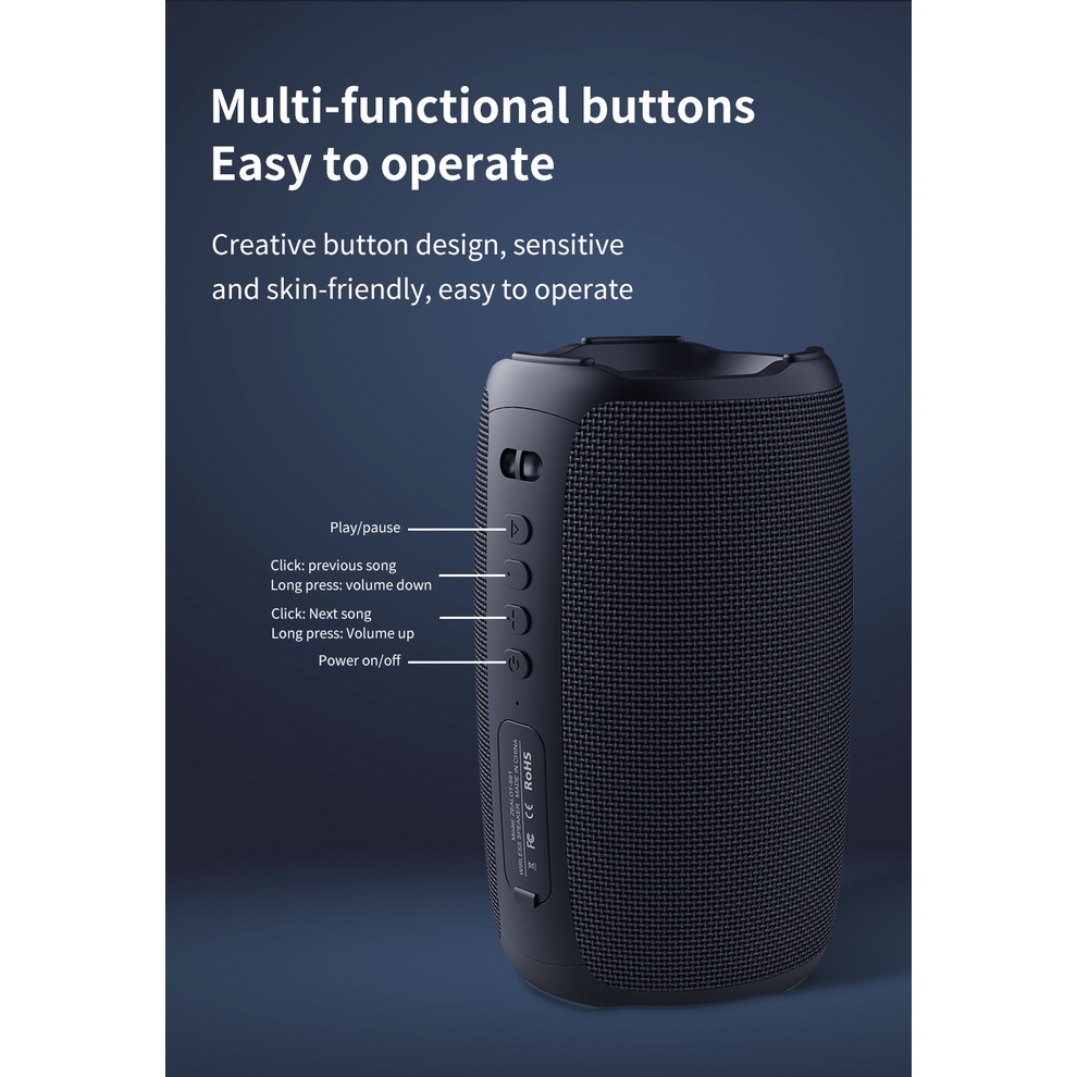 Bộ Loa Bluetooth Không Dây Zealot S61 Âm Thanh Siêu Trầm Chống Nước Chất Lượng Cao
