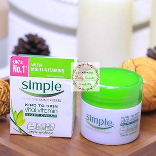 Kem Dưỡng Da Ban Đêm Simple Kind To Skin Vital Vitamin Night Cream (50ml)