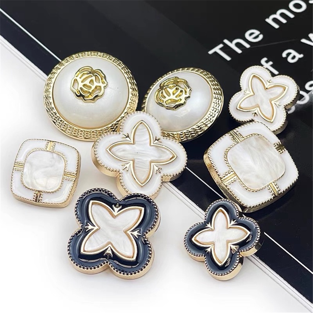 10 cái / lốc Bán buôn Nút trang trí cho quần áo Vật tư may và Phụ kiện Nút áo kim loại sang trọng Nút 15mm cho gia công kim