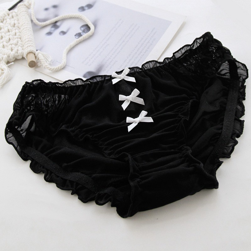 Quần Lót Ren Sexy ❤️FREESHIP❤️ Quần Lót Nữ thiết kế ren mềm mại xuyên thấu đình nơ dọc mã A306