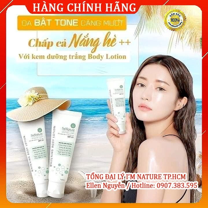 Kem Dưỡng Trắng Da Toàn Thân I'm Nature Whitening Body Lotion I'M NATURE 150ml SPF15+