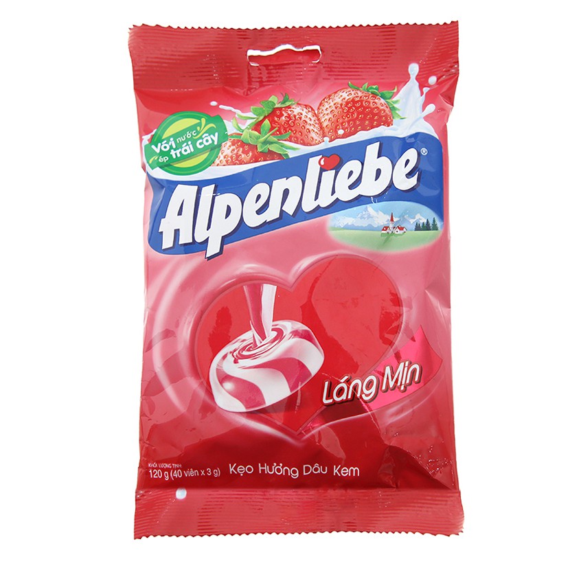 Kẹo sữa caramen/ kem dâu Alpenliebe (gói 119g - 40 viên)