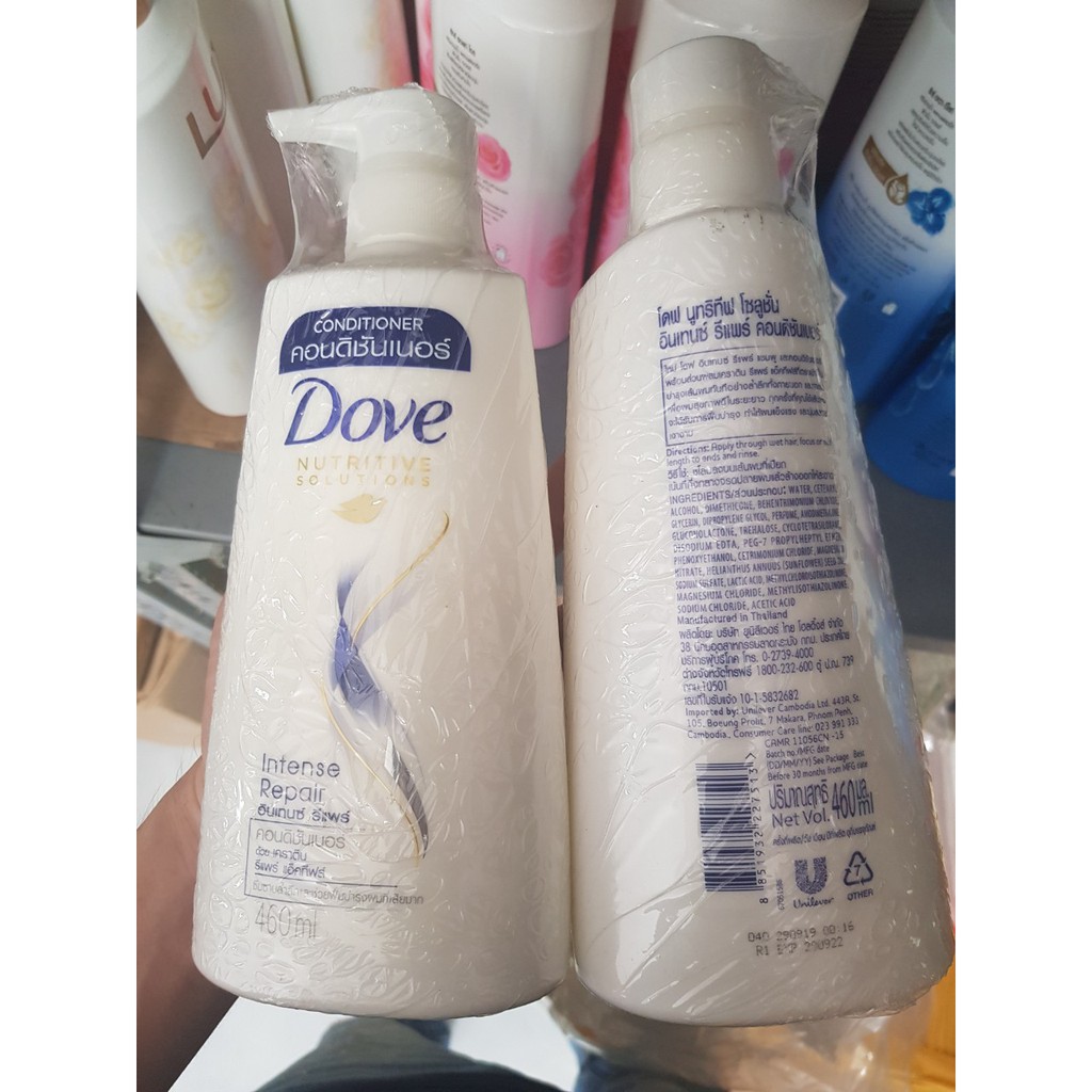 Dầu gội và dầu xả tóc Dove Thái Lan 480ml