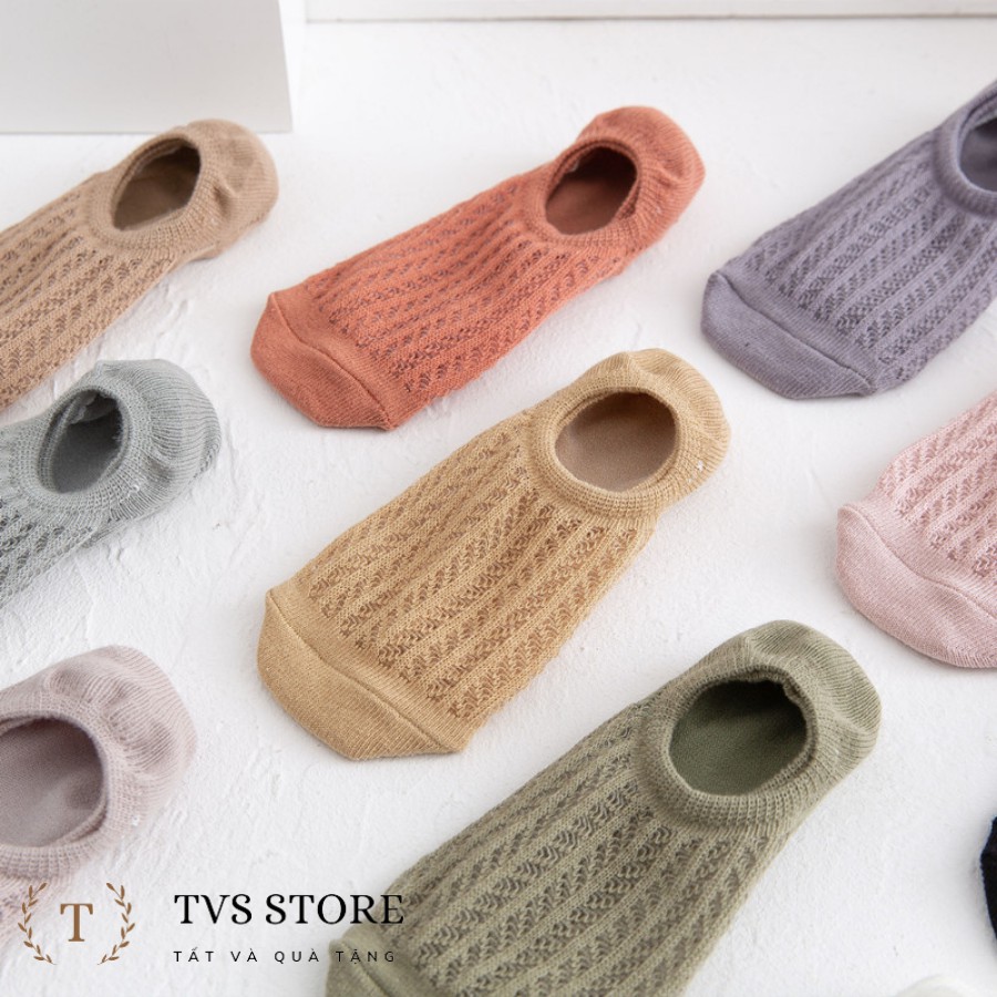 Tất nữ cổ ngắn vớ nữ cổ ngắn, tất lười khử mùi kháng khuẩn chống hôi chân TVS-033