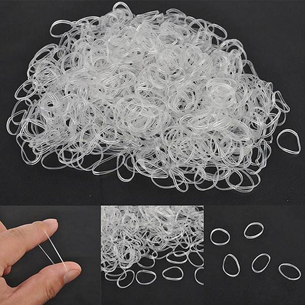 Set 500 Dây Thun Cột Tóc Trong Suốt Co Giãn Nhiều Màu Dành Cho Nữ