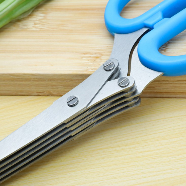 Kéo cắt hành 5 lưởi đa năng không gỉ (GD0086)