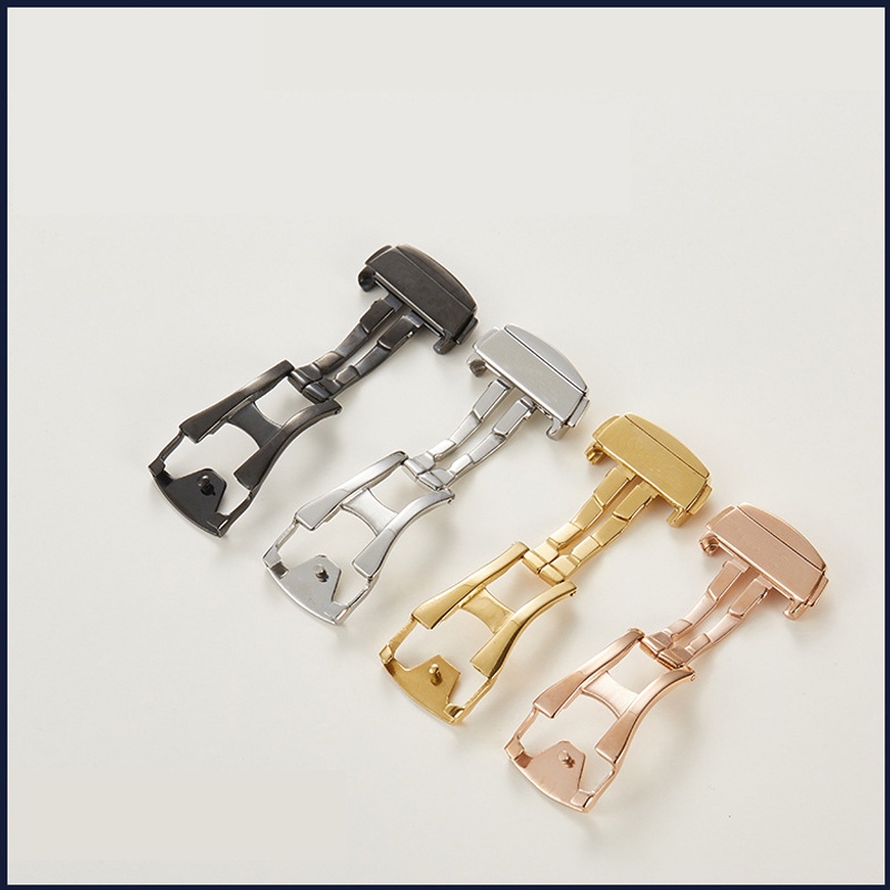 Khóa Dây Đeo Đồng Hồ Bằng Inox 16mm 18mm 20mm Chuyên Dụng