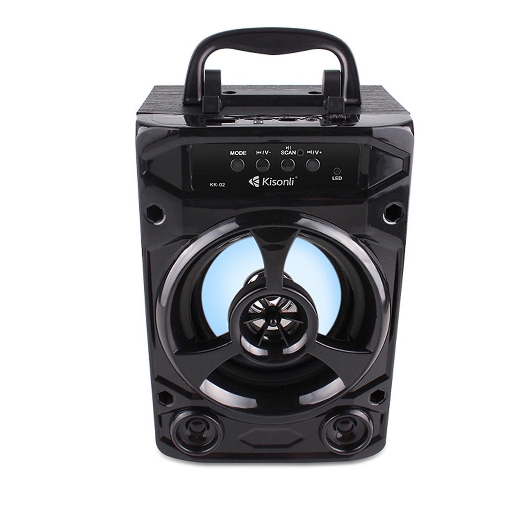 Loa bluetooth Kisonli KK-02 có quai xách - hỗ trợ USB/Thẻ nhớ/FM/AUX