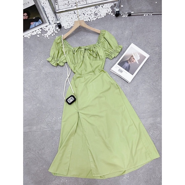 ĐẦM MAXI TRỄ VAI CỔ YẾM CUTOUT LƯNG BO CHUN MẶC ĐƯỢC NHIỀU KIỂU (Kèm Ảnh Thật)