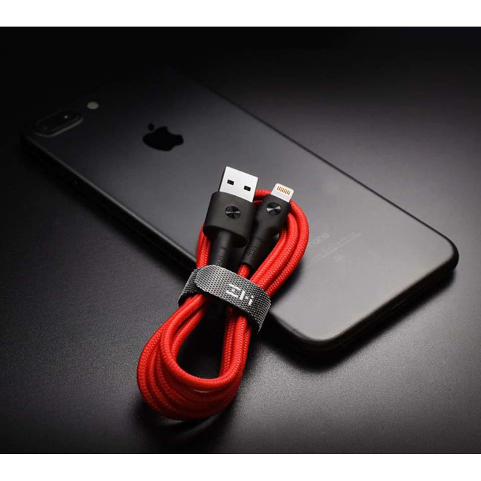 Dây Sạc Xiaomi Zmi lightning Siêu Bền Bọc Kevlar AL803 cho iphone ipad dài 1m chứng nhận MFI tương thích cho iphone