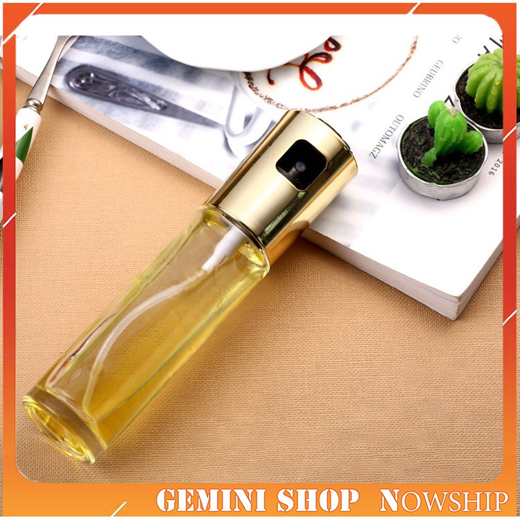 Bình Xịt Dầu Ăn, dấm, gia vị dạng lỏng Thuỷ Tinh 100ml BX1