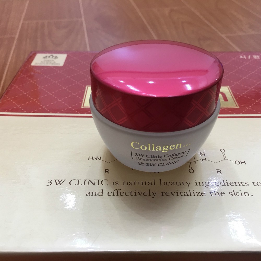 KEM DƯỠNG TRẮNG DA SĂN CHẮC CHỐNG LÃO HÓA MỸ PHẨM CHĂM SÓC DA HÀN QUỐC CHÍNH HÃNG 3W CLINIC COLLAGEN REGENERATION CREAM