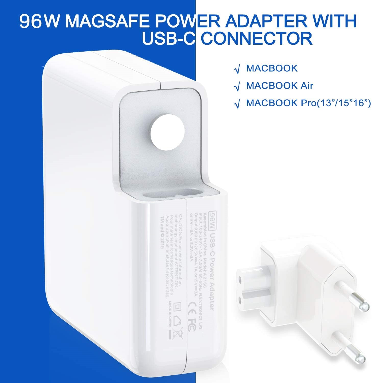 POWER Bộ Sạc 96w Usb C Cho Apple Macbook Pro 16 Inch 2019, Apple Macbook Air 15 Inch 13 Inch Apple Macbook Air 2018