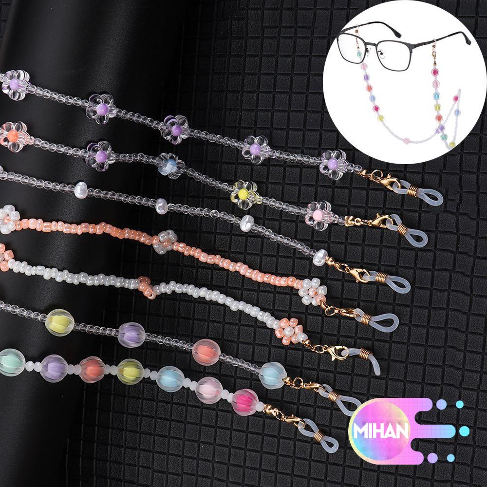 Dây đeo mắt kính chống thất lạc đính hạt hoa xinh xắn MIHAN1