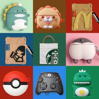 Vỏ silicon mềm bảo vệ hộp đựng tai nghe không dây AirPods 1/2