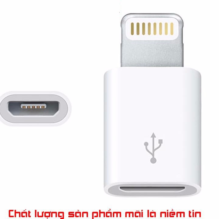 Đầu chuyển android micro USB sang lightning giá rẻ