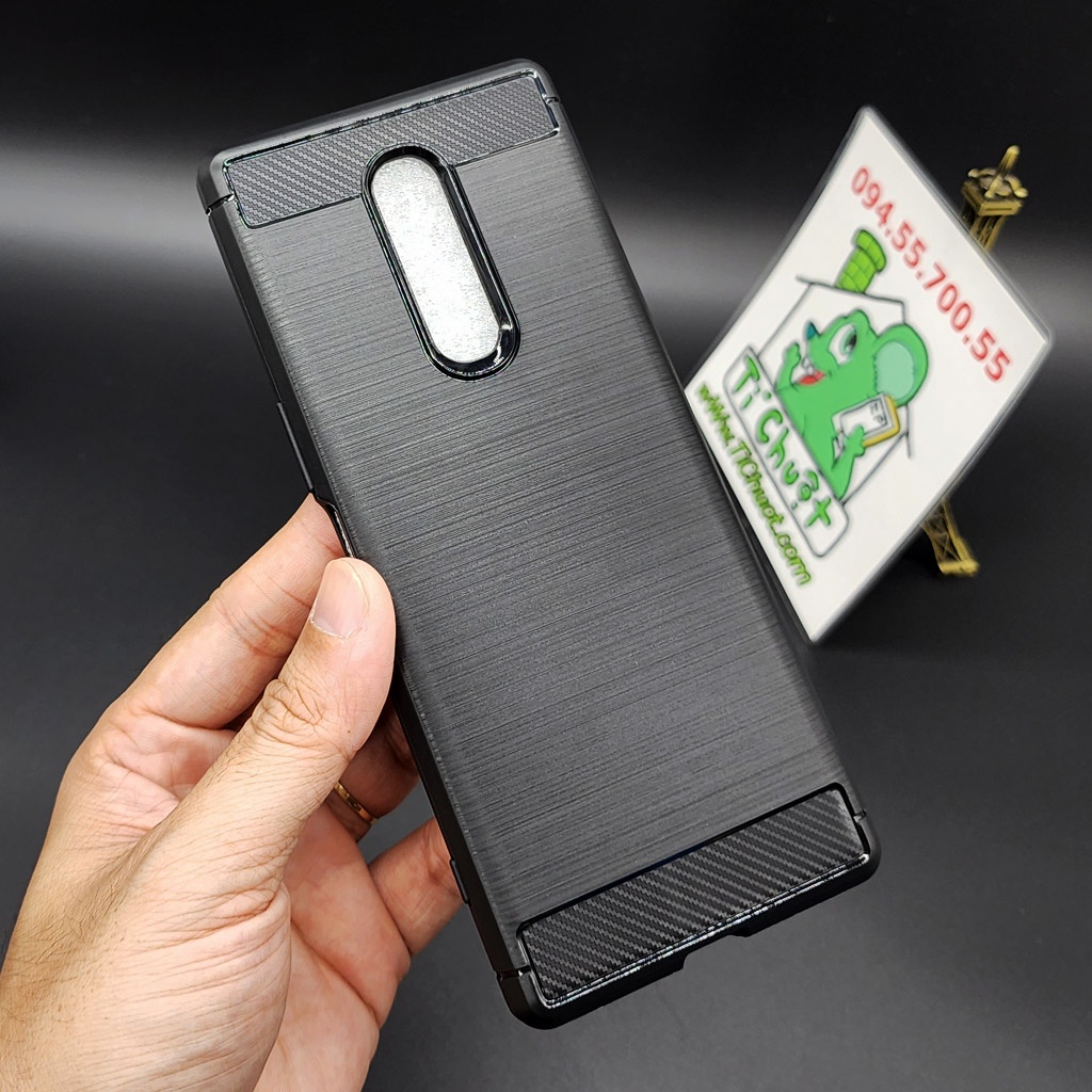 [Ảnh Thật] Ốp Lưng SONY Xperia 1/ XZ4 Dẻo Carbon Phay Xước Chống Sốc