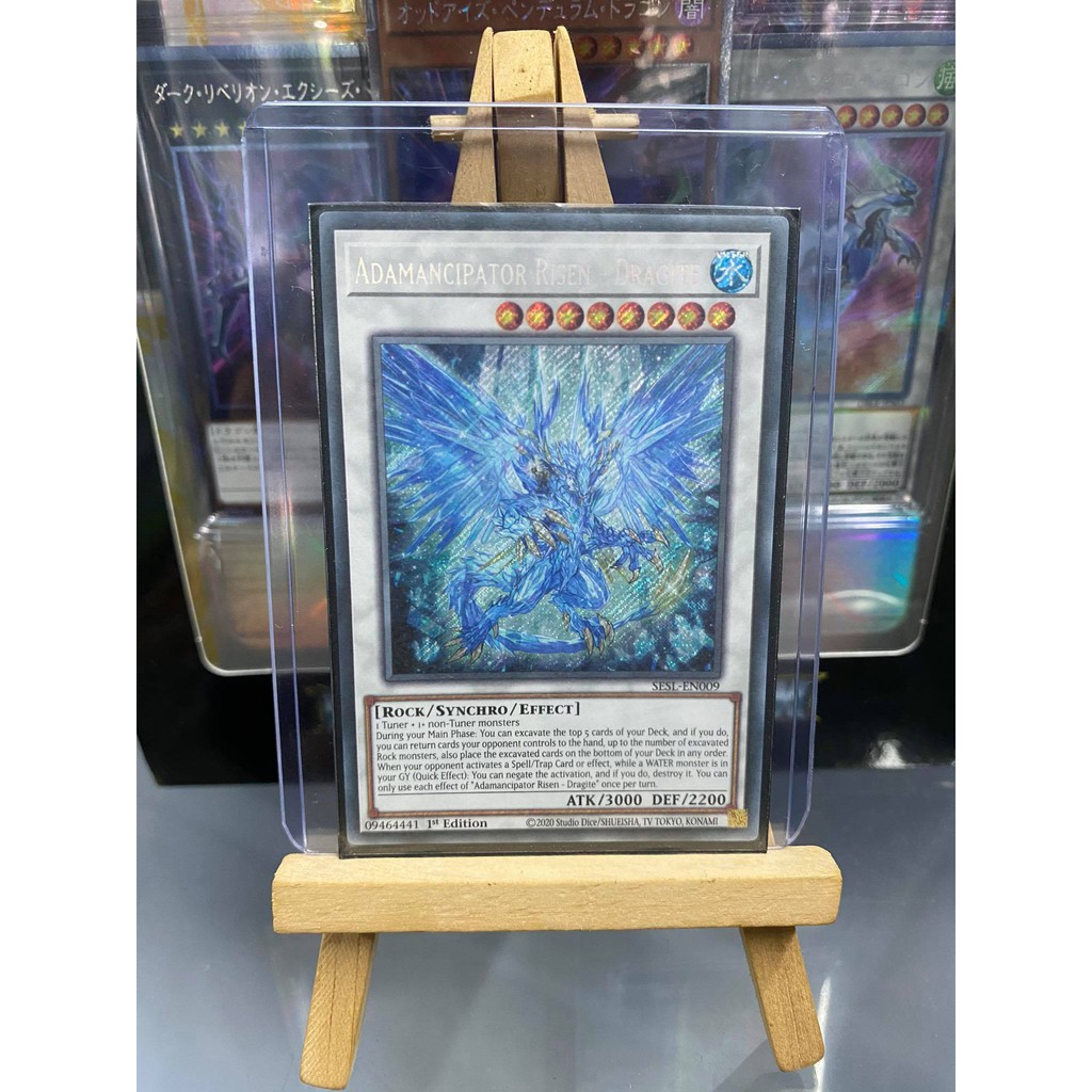 [ Dưa Hấu Yugioh ] Lá bài thẻ bài Adamancipator Risen - Dragite - Secret Rare - Tặng bọc bài nhựa bảo quản