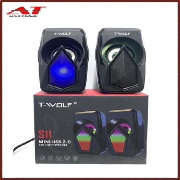 LOA VI TÍNH 2.0 T-WOLF S11 - LED TỰ ĐỔI MÀU , ÂM THANH SỐNG ĐỘNG