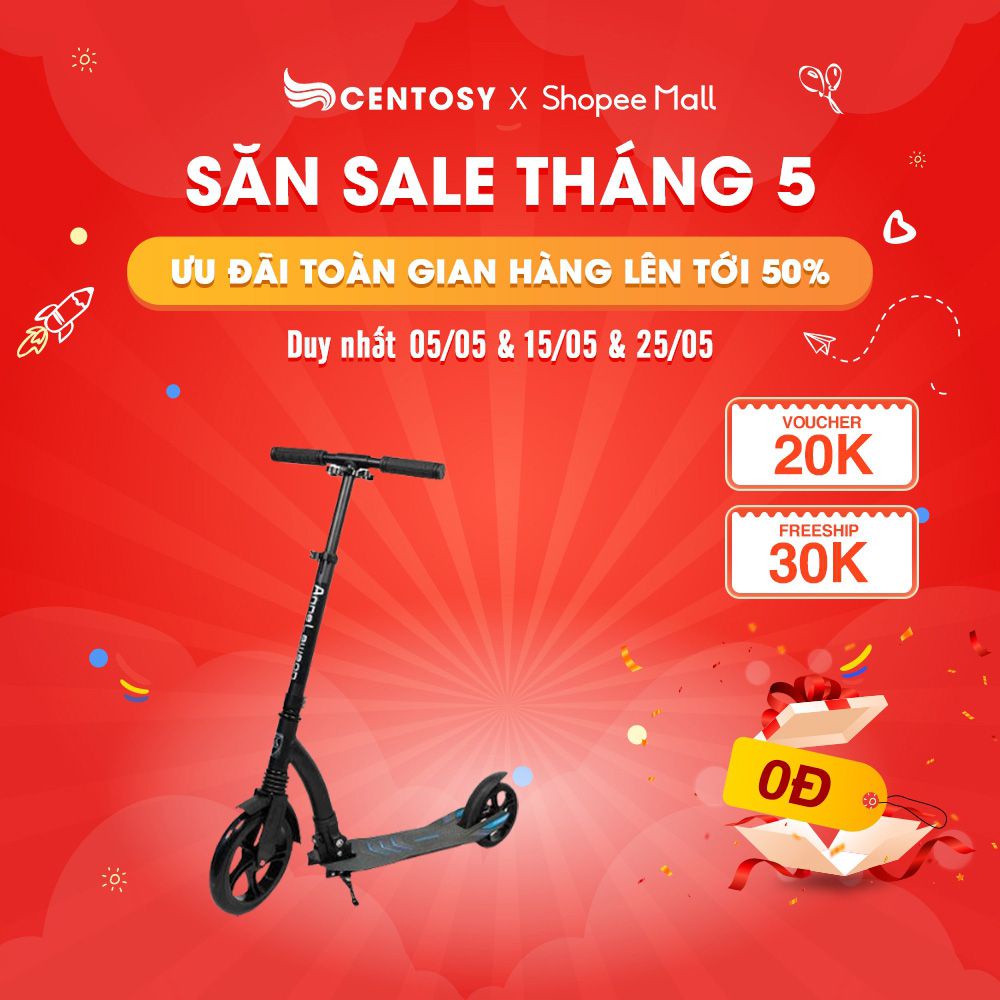 Xe Trượt Scooter Người Lớn Cao Cấp - Centosy Scooter ALS A7 - Màu Sắc Nổi Bật, Gấp Gọn Tiện Lợi