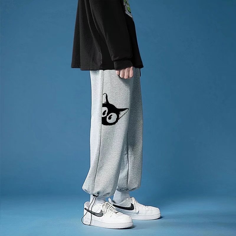 Quần thể thao ống rộng thoải mái phong cách Hàn Quốc thời trang cho nam size M-5XL